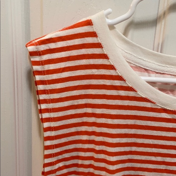 NWT RVCA Strokes Womens Tank - Orange White Stripe - Picture 9 of 10